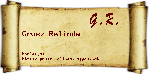 Grusz Relinda névjegykártya